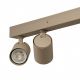 Plafoniere cu spoturi, Spoturi aplicate - Plafoniera liniara bej cu 4 spoturi EXO 4, 120cm