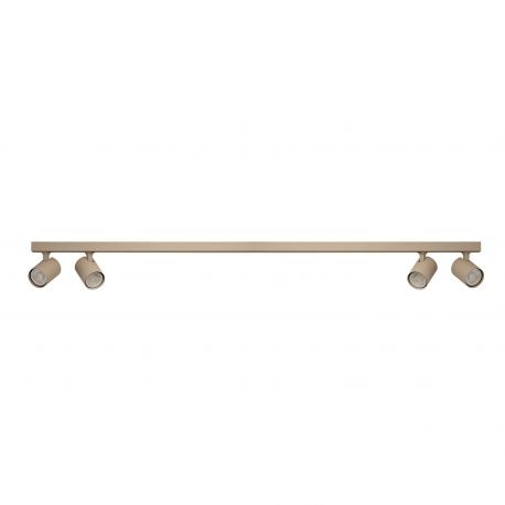 Plafoniere cu spoturi, Spoturi aplicate - Plafoniera liniara bej cu 4 spoturi EXO 4, 120cm
