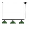 Lustra suspendata metal TATAWIN M 3L negru, verde
