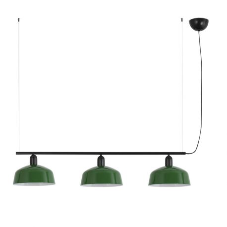 Pendule, Lustre suspendate - Lustra suspendata metal TATAWIN M 3L negru, verde