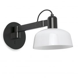 Aplice, corpuri de iluminat pentru pereti - Aplica de perete cu brat directionabil TATAWIN sticla alba