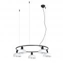 Lustra suspendata metal TATAWIN S 5L negru, alb