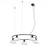 Lustra suspendata metal TATAWIN S 5L negru, alb