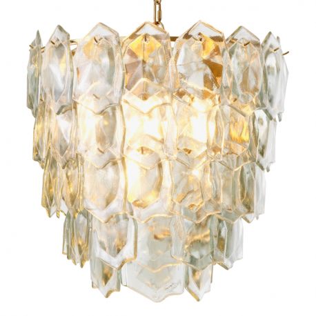 Candelabre, Lustre - Candelabru LUX, Otel Alama Vintage, Sticla Transparenta, Elias
