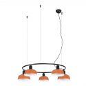 Lustra suspendata metal TATAWIN S 5L negru, orange