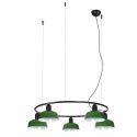 Lustra suspendata metal TATAWIN S 5L negru, verde