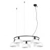 Lustra suspendata metal TATAWIN M 5L negru, alb