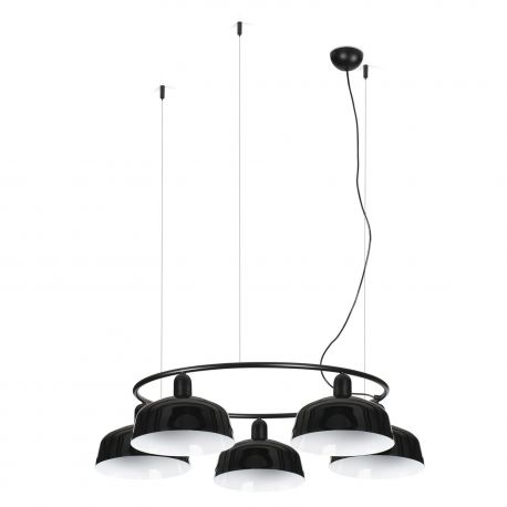 Pendule, Lustre suspendate - Lustra suspendata metal TATAWIN M 5L negru