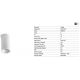 Plafoniere cu spoturi, Spoturi aplicate - Spot LED aplicat tavan ROL 15W alb