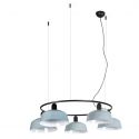 Lustra suspendata metal TATAWIN M 5L negru, blue