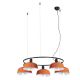 Lustra suspendata metal TATAWIN M 5L negru, orange