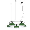 Lustra suspendata metal TATAWIN M 5L negru, verde