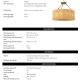 Candelabre, Lustre - Candelabru LUX design natural Bernardi ratan
