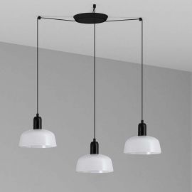 Pendule, Lustre suspendate - Lustra cu 3 pendule TATAWIN S sticla alba