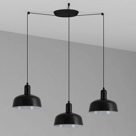 Pendule, Lustre suspendate - Lustra cu 3 pendule metal TATAWIN S neagra