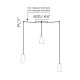 Pendule, Lustre suspendate - Lustra cu 3 pendule metal TATAWIN S neagra