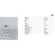 Pendule, Lustre suspendate - Lustra cu 5 pendule metal TATAWIN S alba
