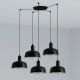 Pendule, Lustre suspendate - Lustra cu 5 pendule metal TATAWIN S neagra