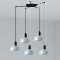 Lustra cu 5 pendule metal TATAWIN S blue