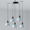 Lustra cu 5 pendule metal TATAWIN S blue