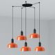 Lustra cu 5 pendule metal TATAWIN S orange