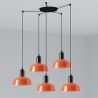 Lustra cu 5 pendule metal TATAWIN S orange