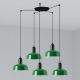 Pendule, Lustre suspendate - Lustra cu 5 pendule metal TATAWIN S verde