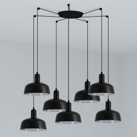 Pendule, Lustre suspendate - Lustra cu 7 pendule metal TATAWIN S negru
