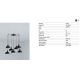 Pendule, Lustre suspendate - Lustra cu 7 pendule metal TATAWIN S negru
