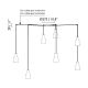 Pendule, Lustre suspendate - Lustra cu 7 pendule metal TATAWIN S negru