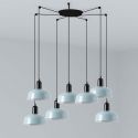 Lustra cu 7 pendule metal TATAWIN S blue