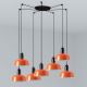 Lustra cu 7 pendule metal TATAWIN S orange