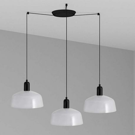 Pendule, Lustre suspendate - Lustra cu 3 pendule metal TATAWIN M alb