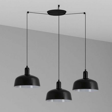 Pendule, Lustre suspendate - Lustra cu 3 pendule metal TATAWIN M negru