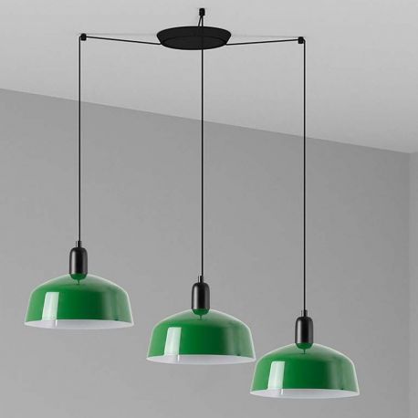 Pendule, Lustre suspendate - Lustra cu 3 pendule metal TATAWIN M verde