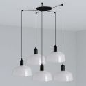 Lustra cu 5 pendule metal TATAWIN M alb