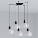 Lustra cu 5 pendule metal TATAWIN M alb