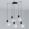 Lustra cu 5 pendule metal TATAWIN M alb