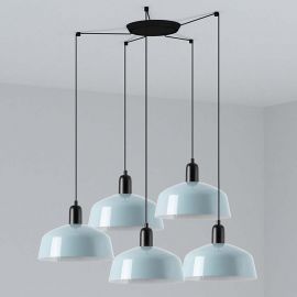 Pendule, Lustre suspendate - Lustra cu 5 pendule metal TATAWIN M blue