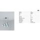 Pendule, Lustre suspendate - Lustra cu 5 pendule metal TATAWIN M blue