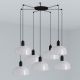 Lustra cu 7 pendule metal TATAWIN M alb