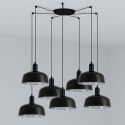 Lustra cu 7 pendule metal TATAWIN M negru
