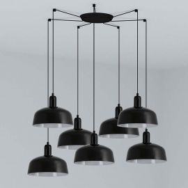Pendule, Lustre suspendate - Lustra cu 7 pendule metal TATAWIN M negru