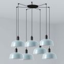 Lustra cu 7 pendule metal TATAWIN M blue