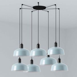 Pendule, Lustre suspendate - Lustra cu 7 pendule metal TATAWIN M blue