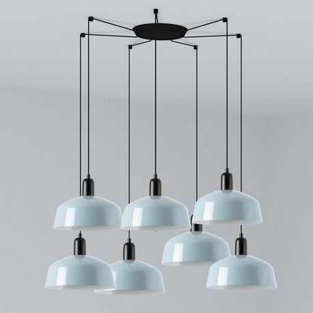 Pendule, Lustre suspendate - Lustra cu 7 pendule metal TATAWIN M blue