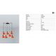 Pendule, Lustre suspendate - Lustra cu 7 pendule metal TATAWIN M orange