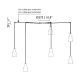 Pendule, Lustre suspendate - Lustra cu 7 pendule metal TATAWIN M orange