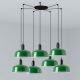 Pendule, Lustre suspendate - Lustra cu 7 pendule metal TATAWIN M verde