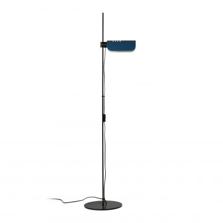Lampadare - Lampadar metal stil retro cu abajur ajustabil MARTINICA negru, blue